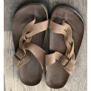 White Mountain Crawford Braided Footbed Sandals - Size 11M